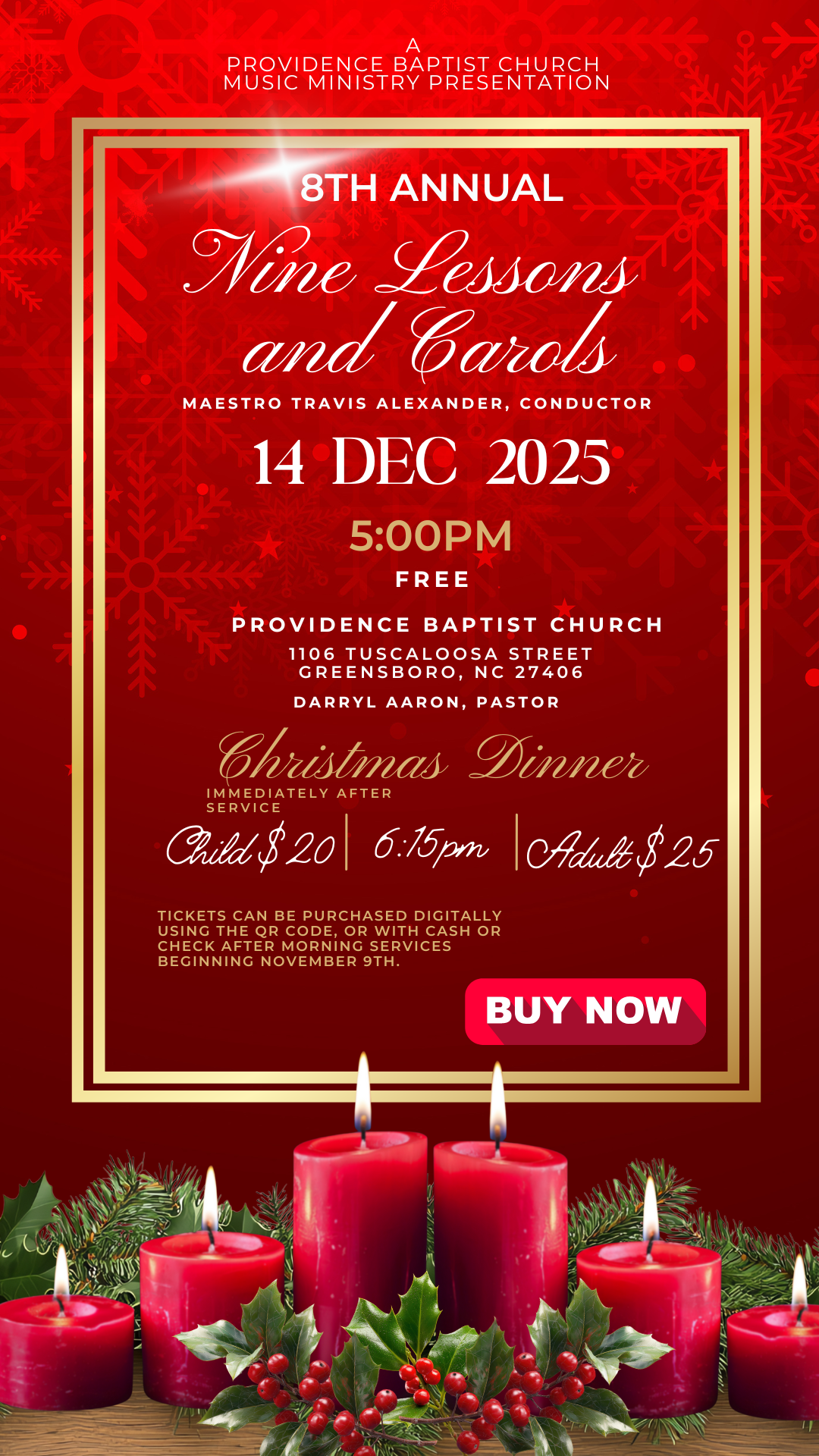 Christmas Dinner Tickets